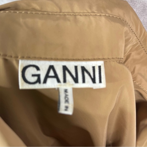 Ganni Nylon Tech Utility Suit In Neutral Brown Women's Size 36 US 4 - Picture 9 of 11